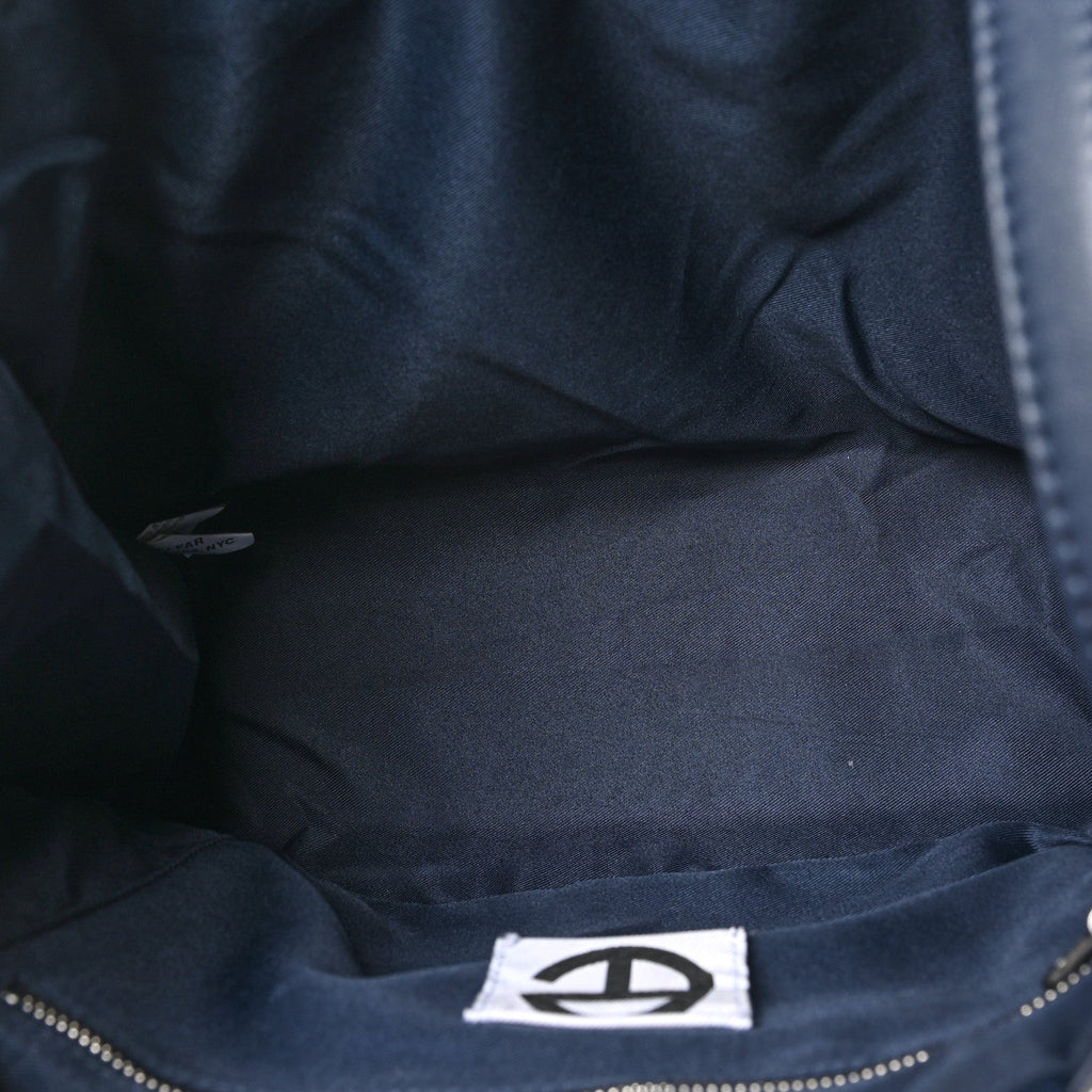 Vegan Leather Medium Shopping Bag Navy
