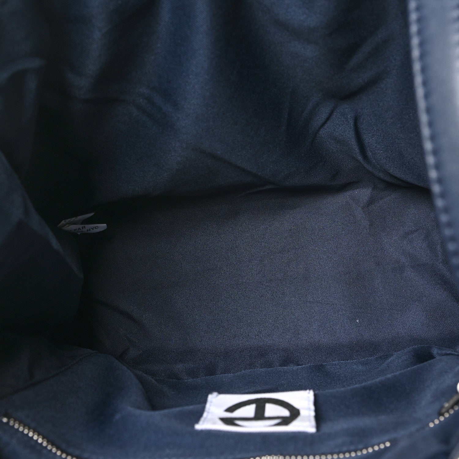 Vegan Leather Medium Shopping Bag Navy