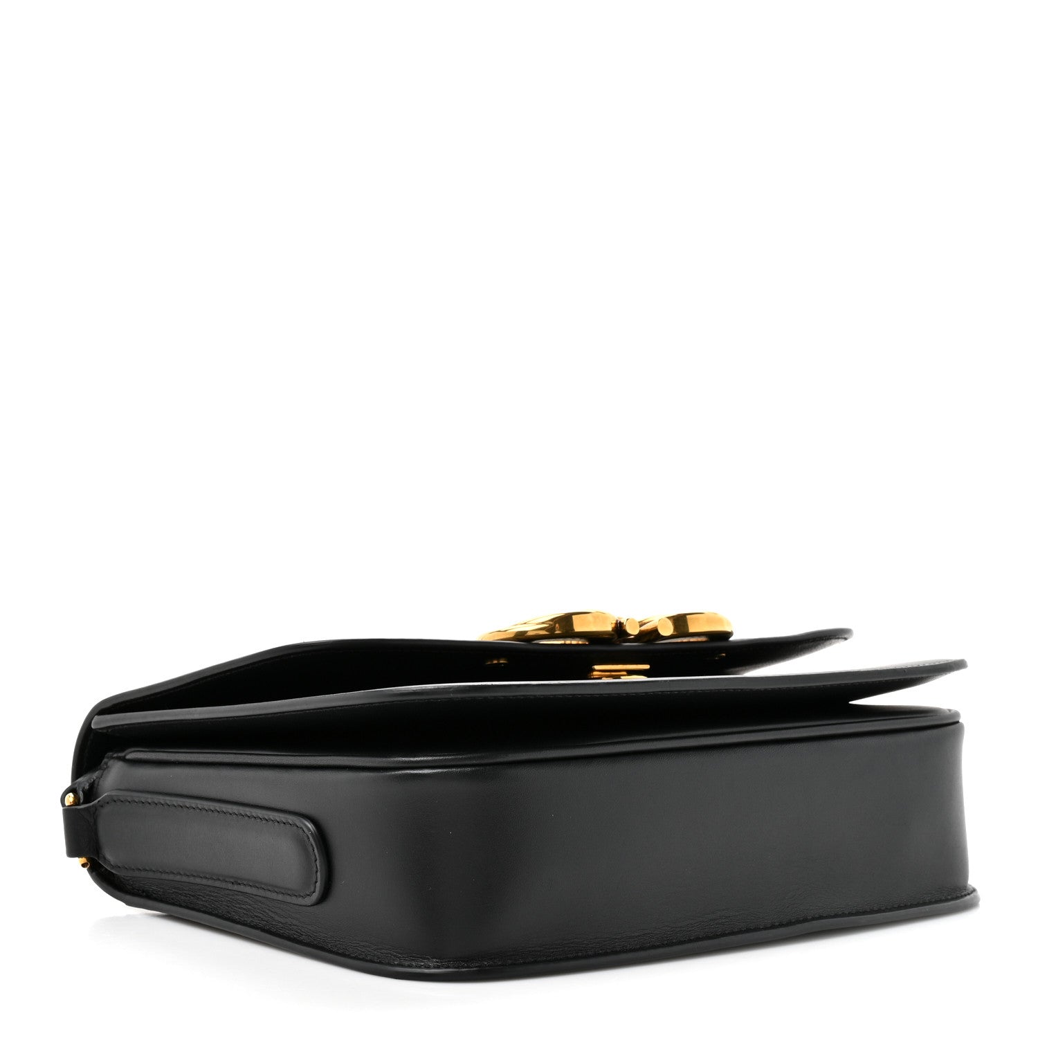 Calfskin Gancini Shoulder Bag Black