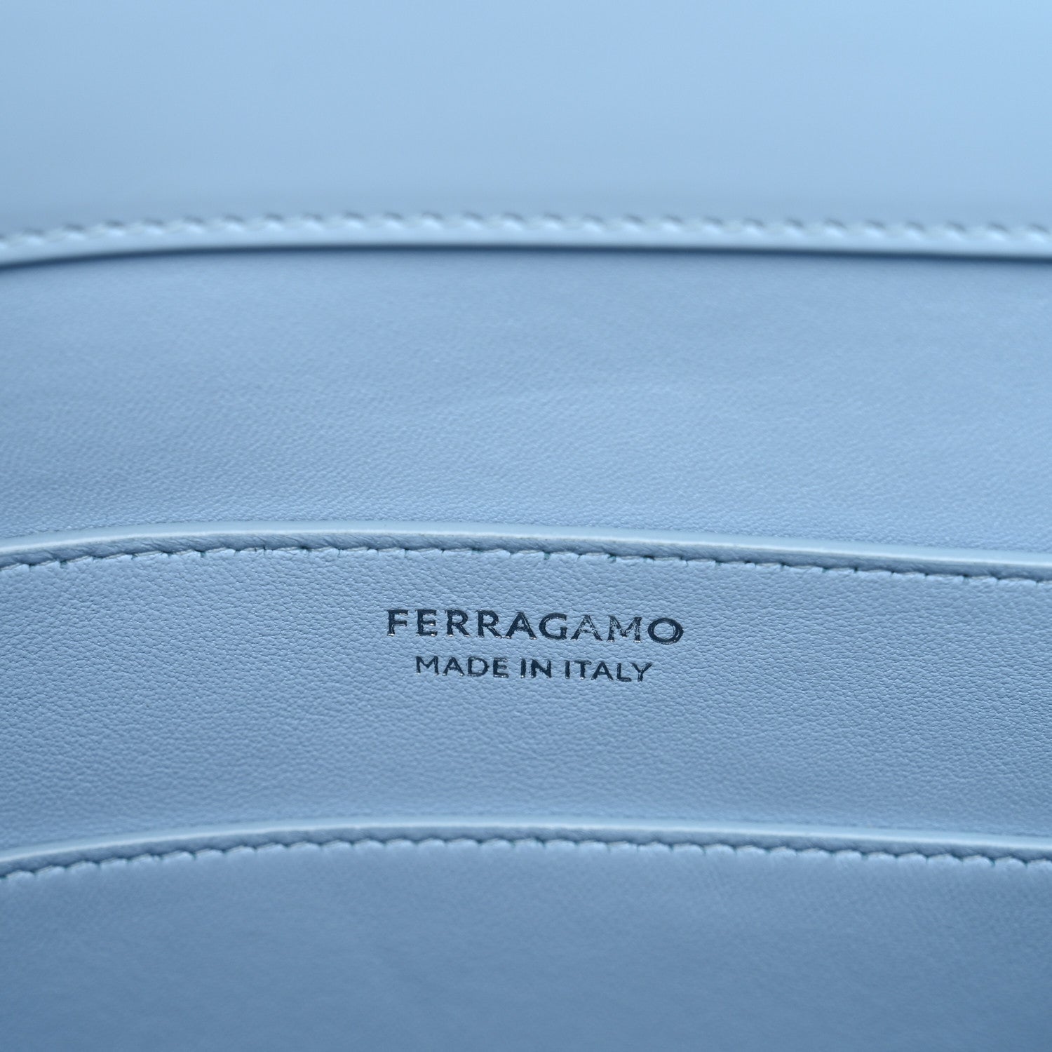 Brushed Calfskin North South Wanda Top Handle Bag Sky Blue