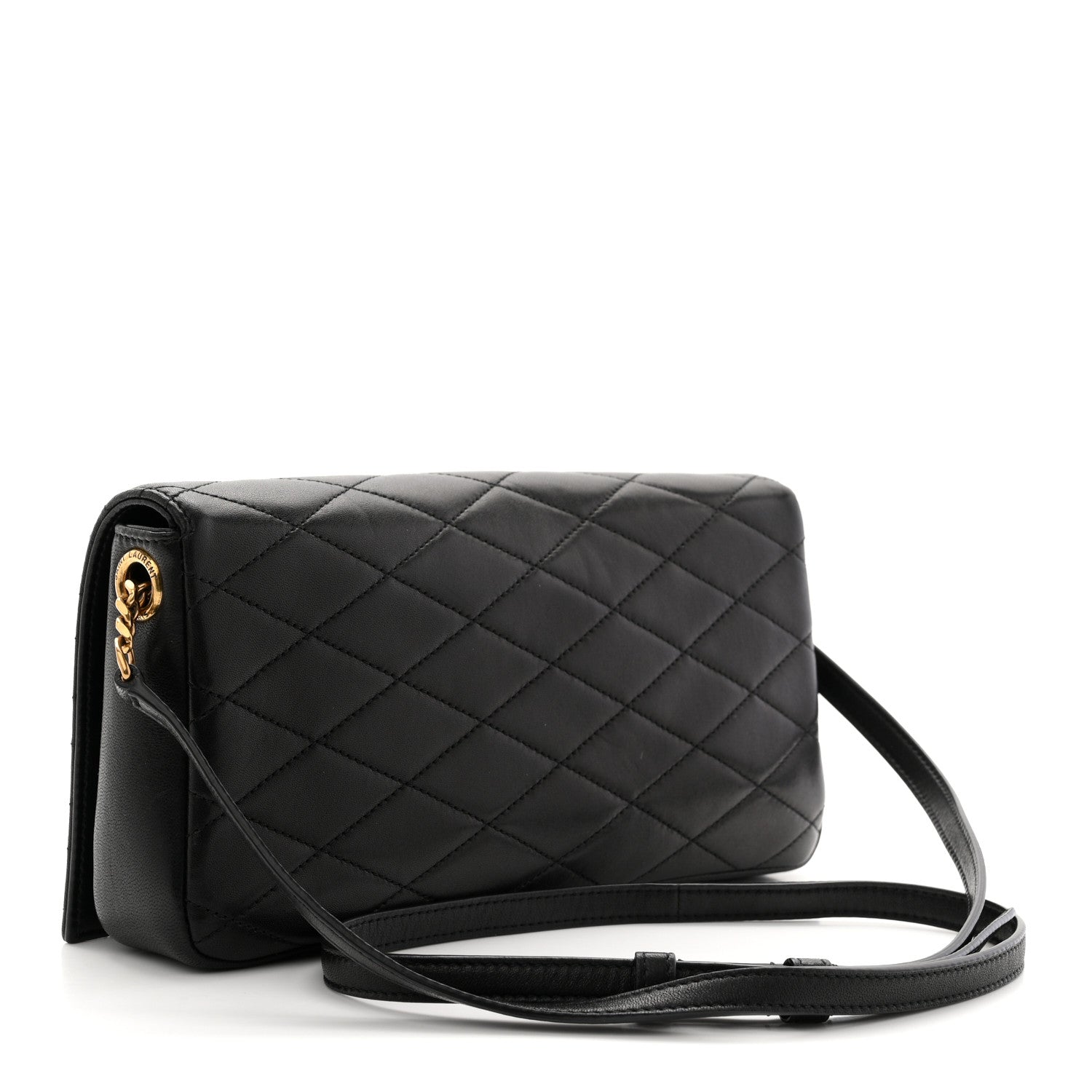 Lambskin Quilted Monogram Kate 99 Black