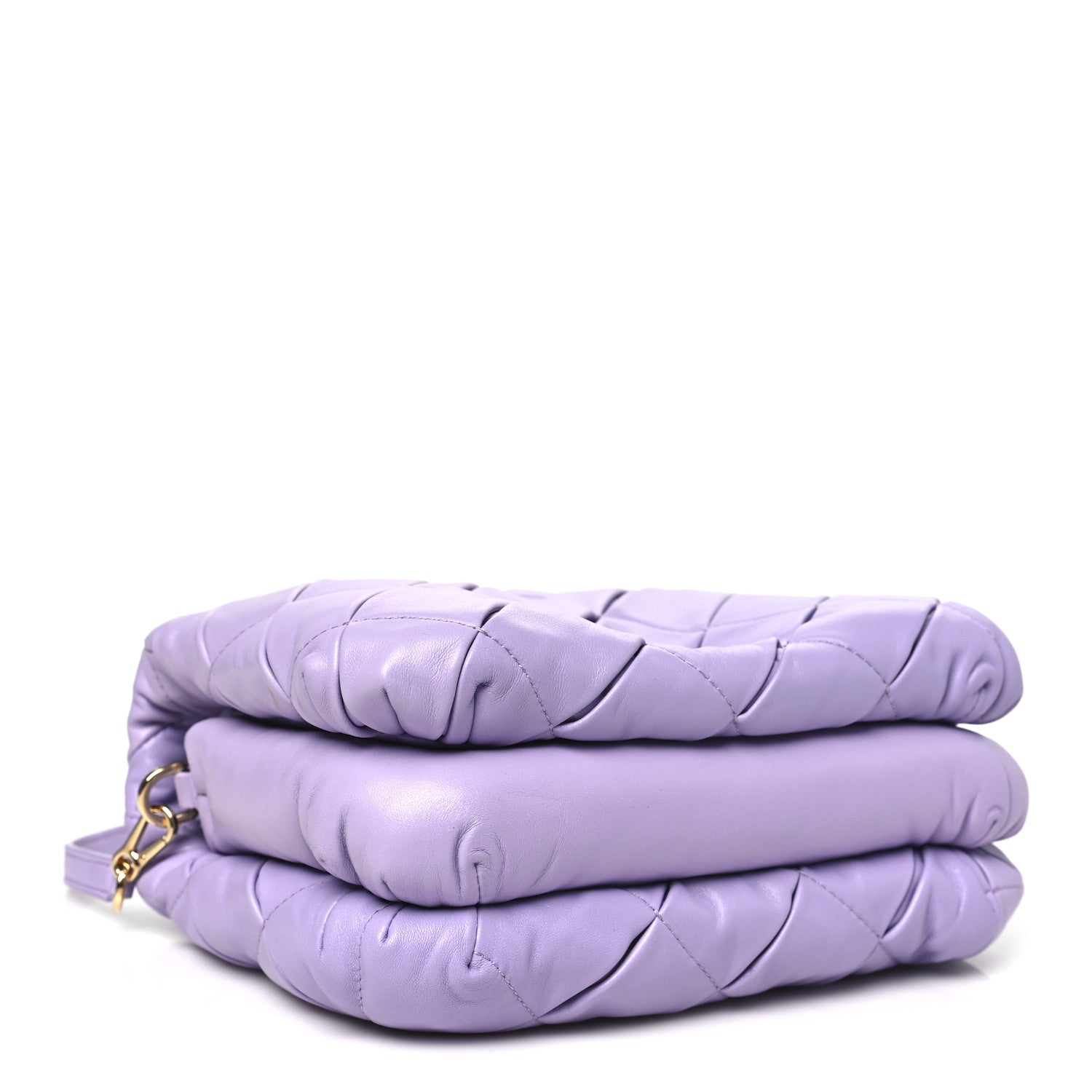 Lambskin Pleated Goya Puffer Bag Light Mauve