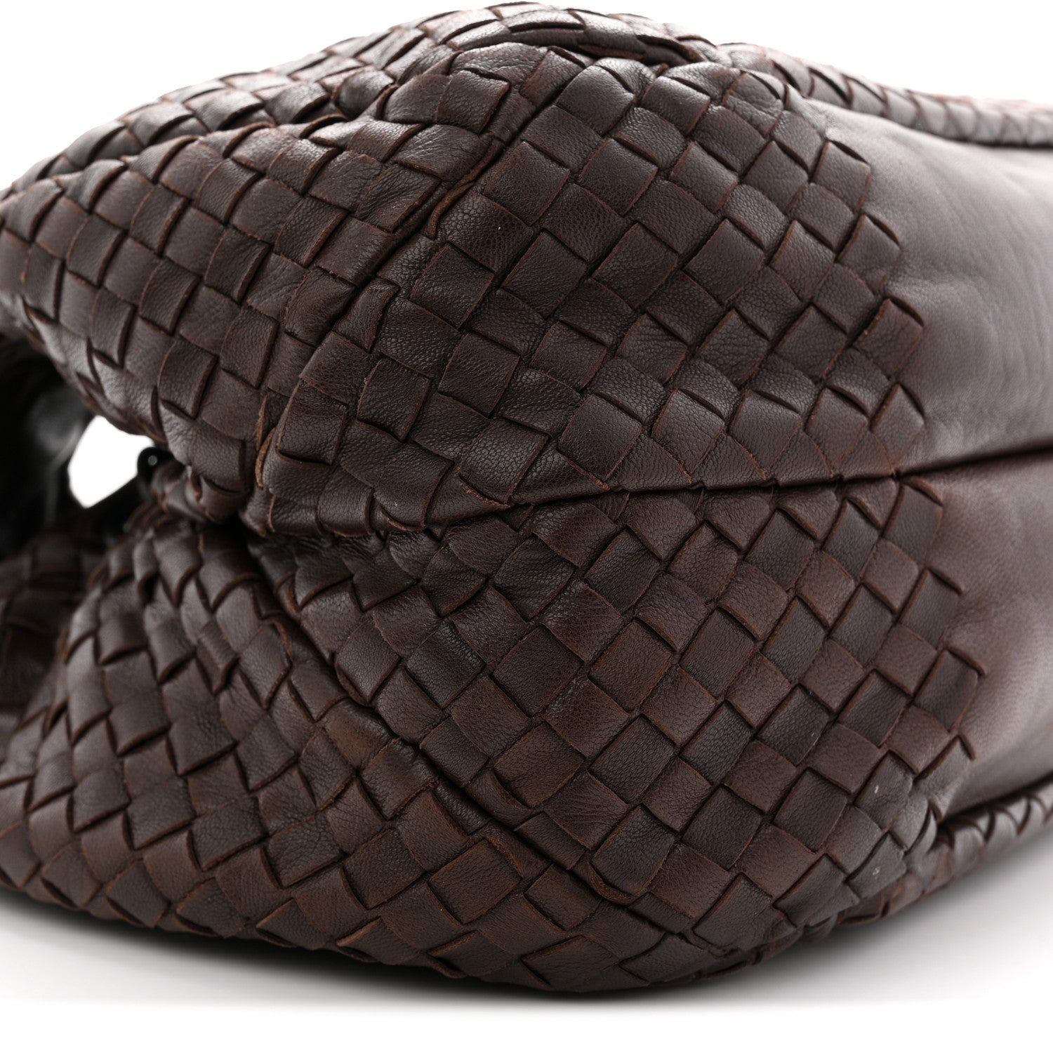 Nappa Intrecciato Medium Campana Hobo Ebano