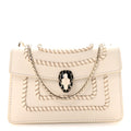 Calfskin Woven Chain Serpenti Forever Crossbody Bag White
