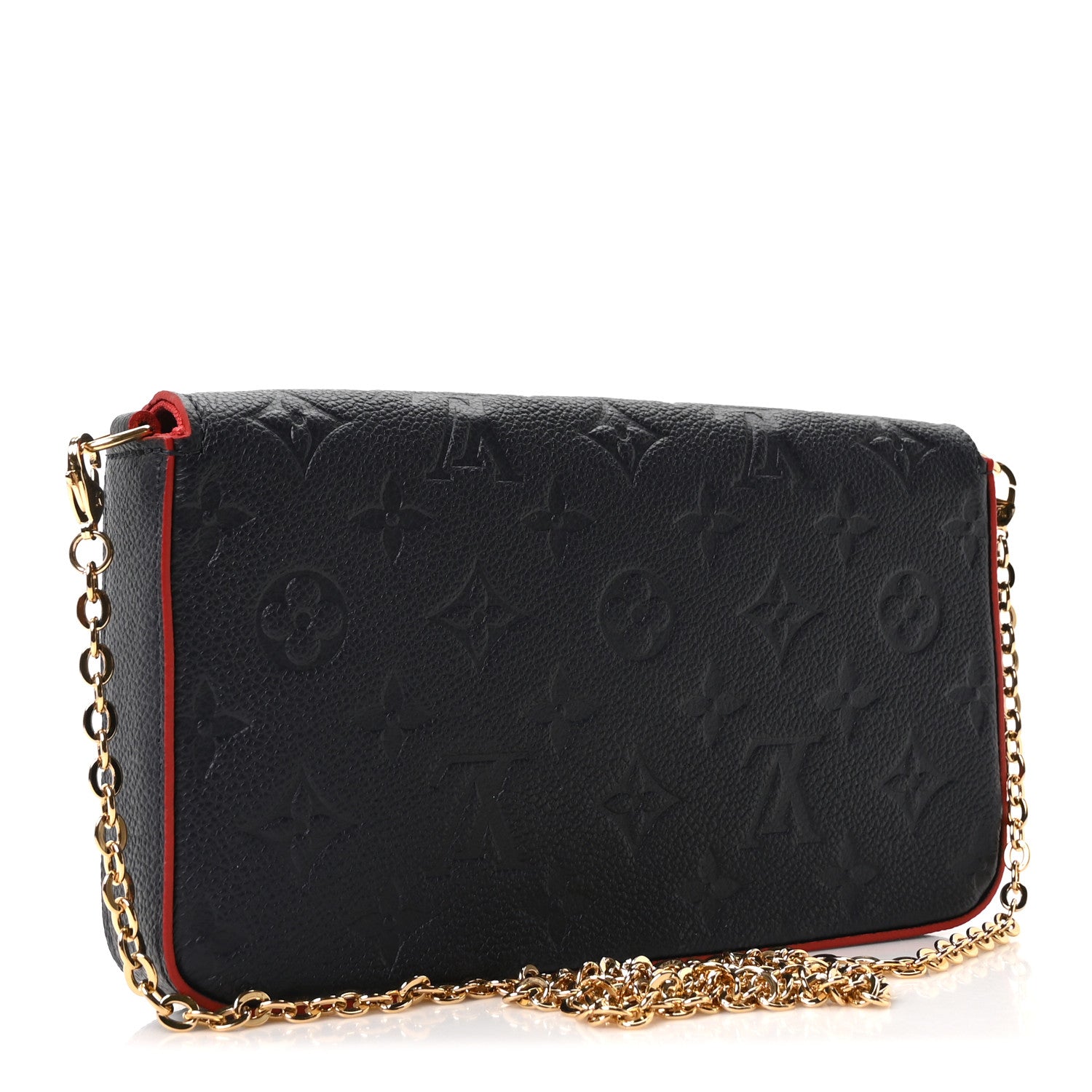 Empreinte Pochette Felicie Chain Wallet Marine Rouge
