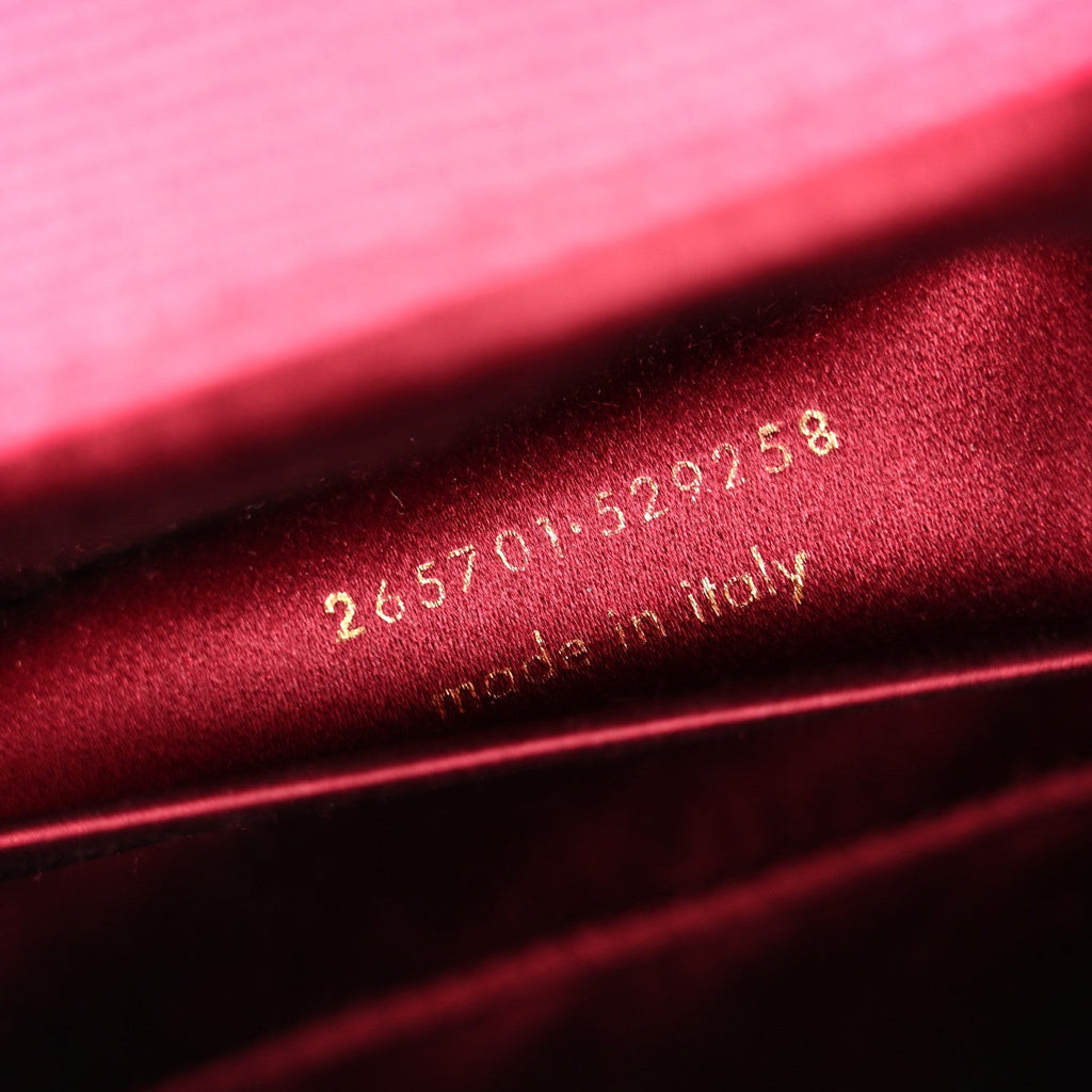 Calfskin Classic Y Ligne Clutch Fuchsia