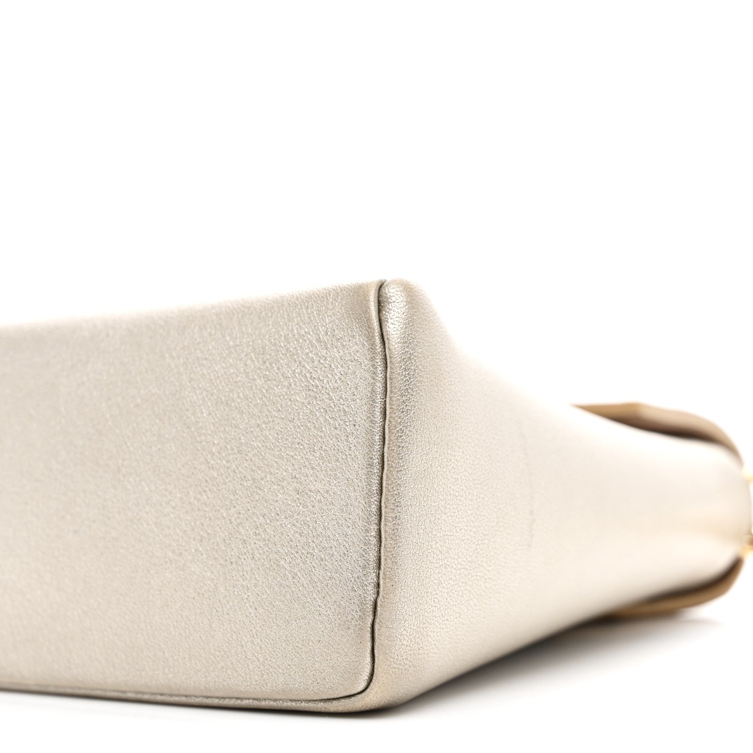 Metallic Calfskin Love Note Gold Silver