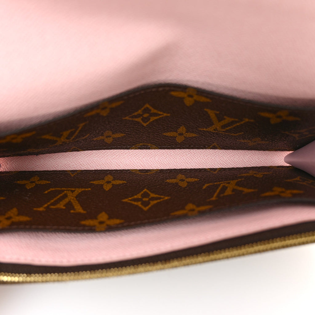 Monogram Emilie Wallet Rose Ballerine