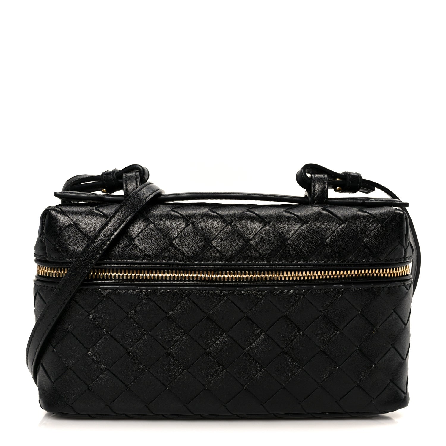 Calfskin Intrecciato Bang Bang Vanity Case Black