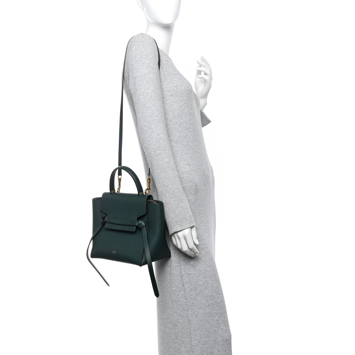 Grained Calfskin Micro Belt Bag Amazone