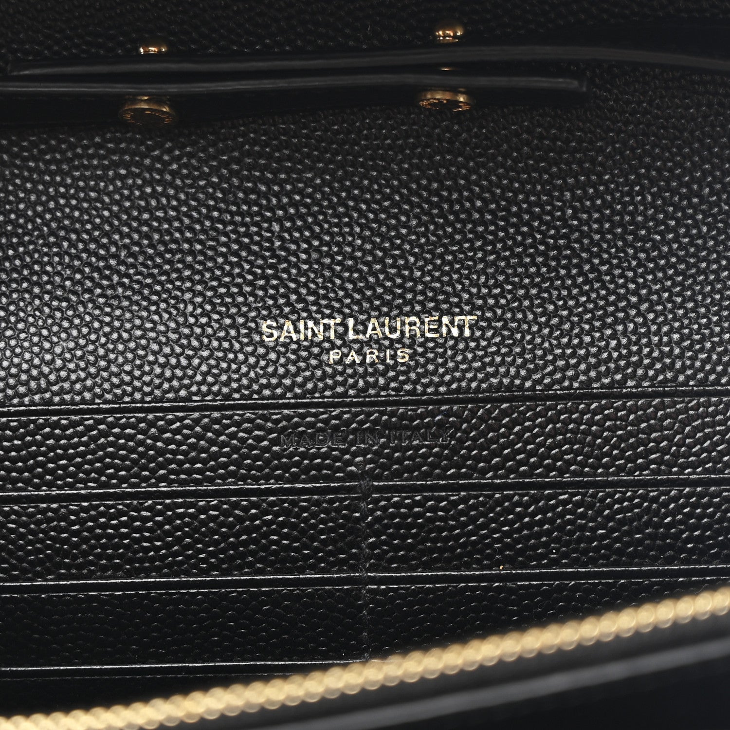 Grain De Poudre Matelasse Chevron Monogram Chain Wallet Black
