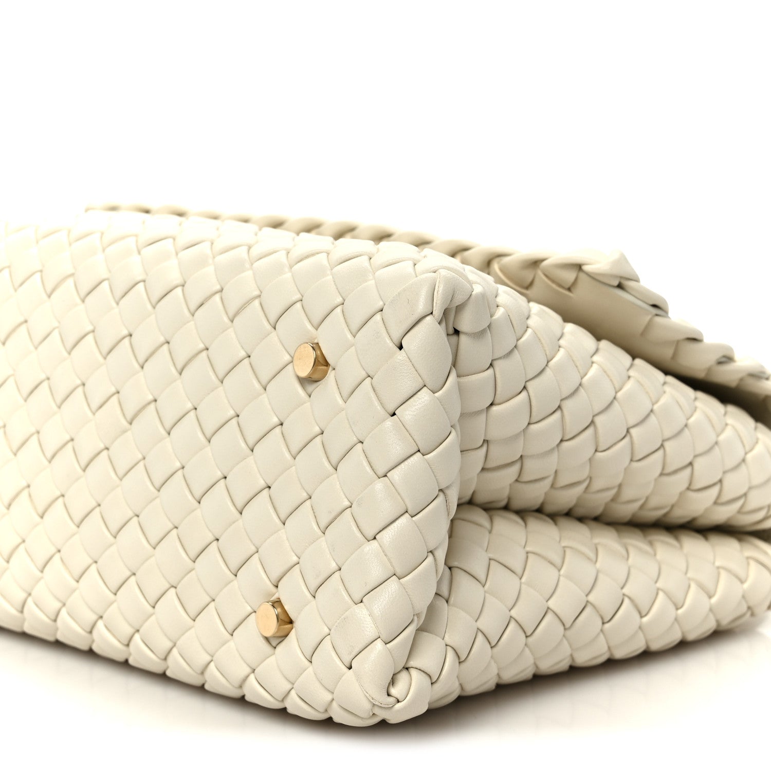 Nappa Intrecciato Patti Top Handle Bag Sea Salt