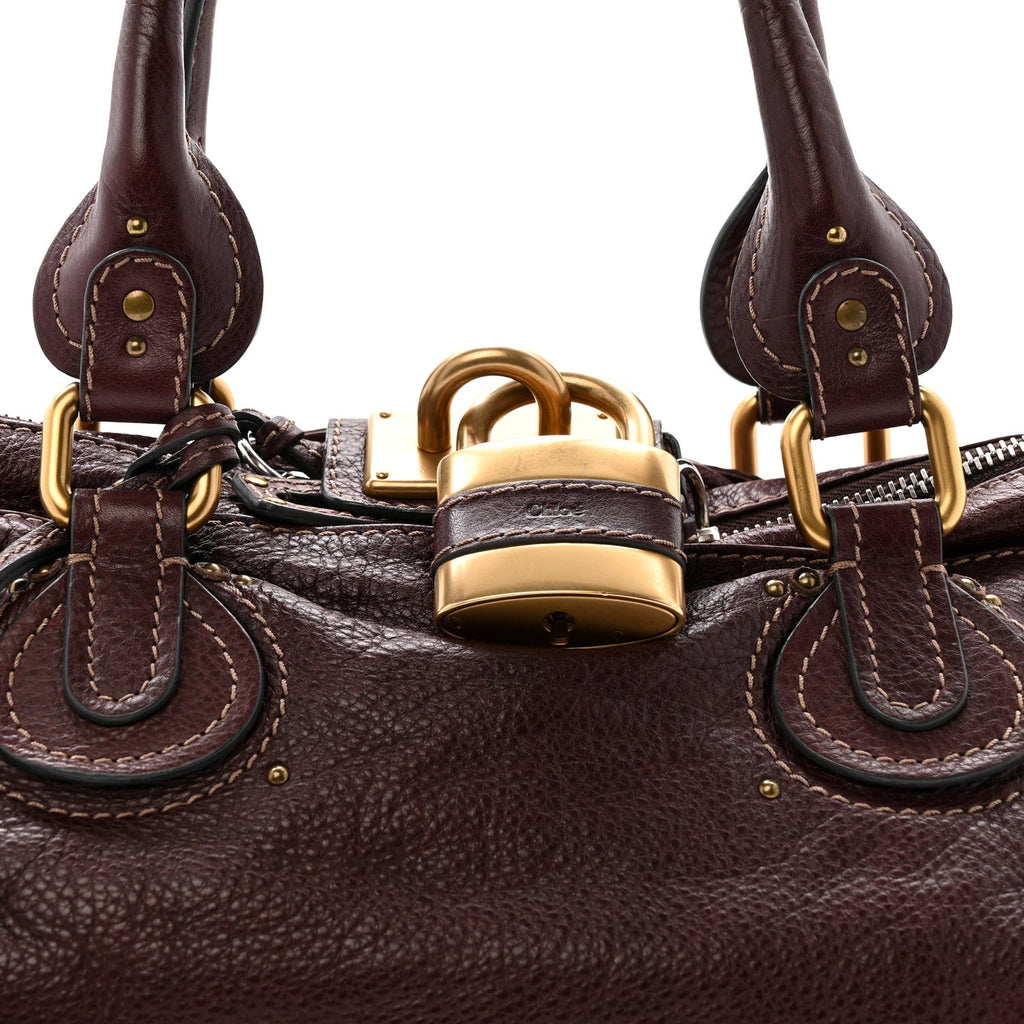 Calfskin Medium Paddington Satchel Chocolate