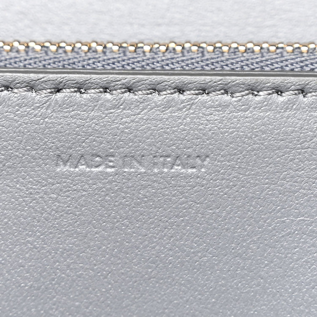 Liege Calfskin Medium Classic Box Flap Bag Grey