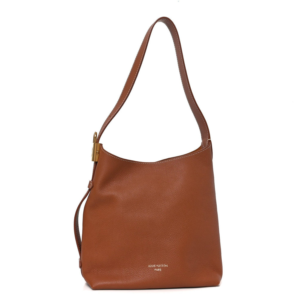 Grained Calfskin Low Key Hobo PM Cognac