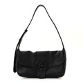 Goatskin Small GG Monochrome Aphrodite Shoulder Bag Black