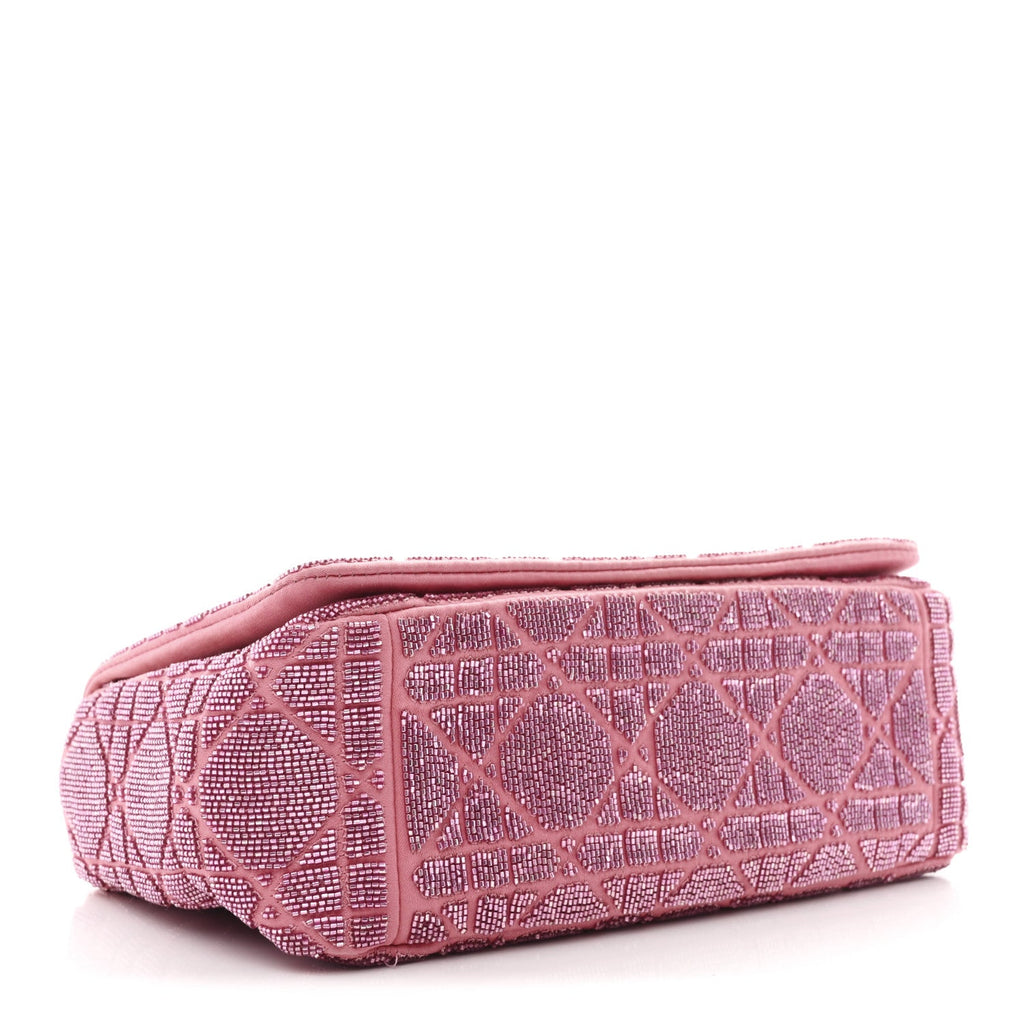 Calfskin Beaded Small Caro Bag Pink