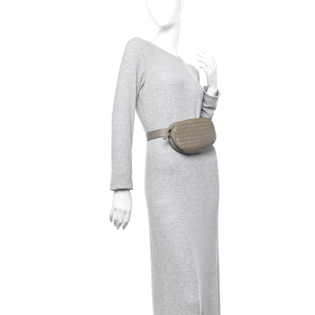 Nappa Intrecciato Belt Bag Mink