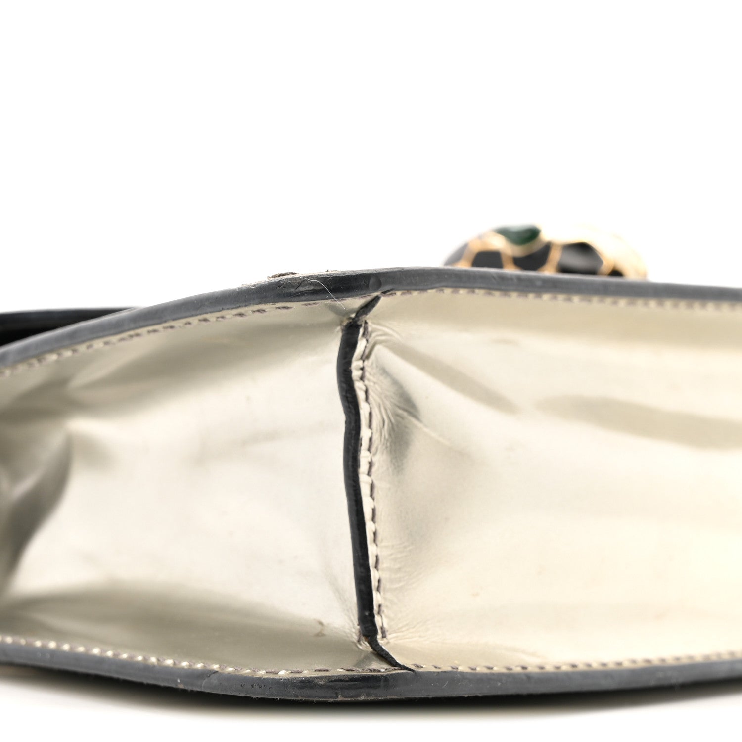 Metallic Serpenti Forever Small Shoulder Bag Silver