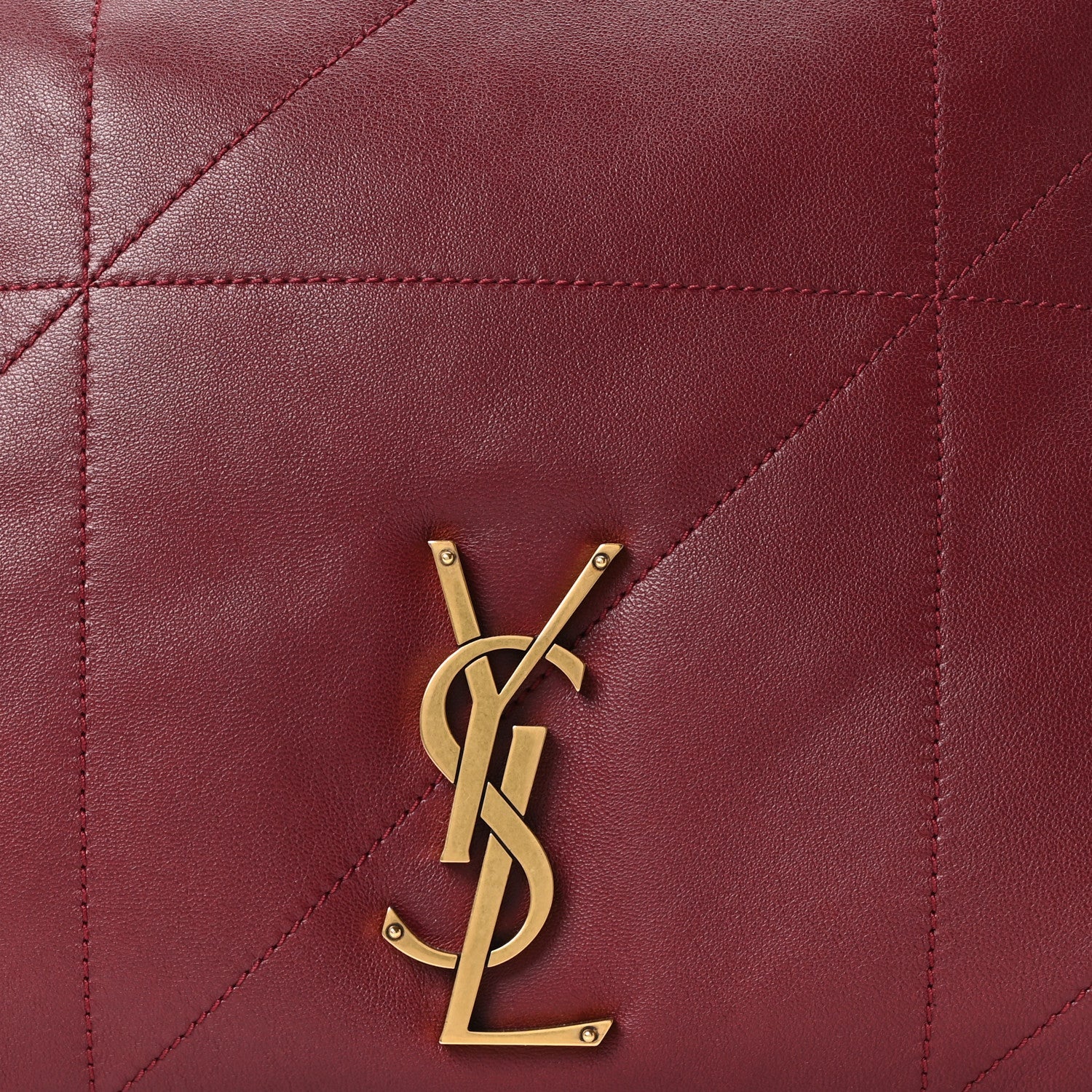 Lambskin Matelasse Monogram Large Jamie 4.3 New Dark Bordeaux