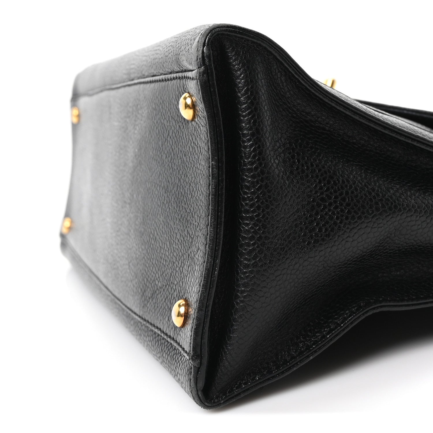 Caviar Flap Shoulder Bag Black