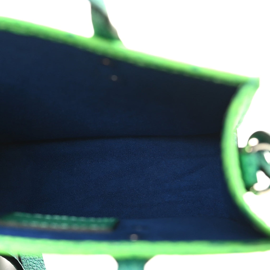Taurillon Illusion Sac Plat XS Bleu Vert