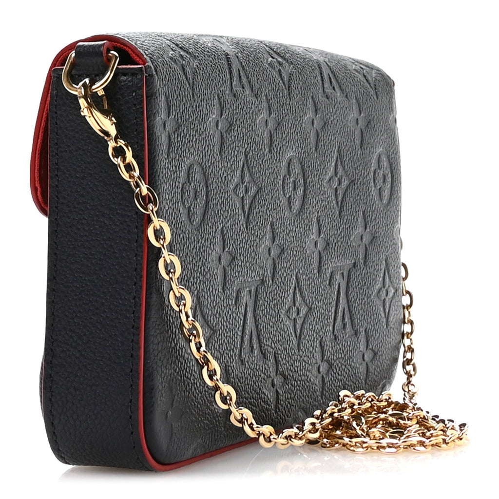 Empreinte Pochette Felicie Chain Wallet Marine Rouge