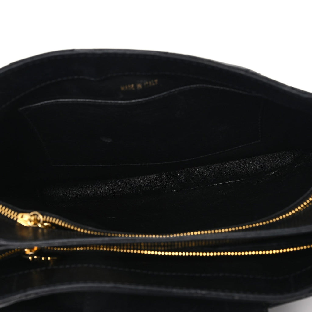 Lambskin Quilted CC Flap Shoulder Bag Black