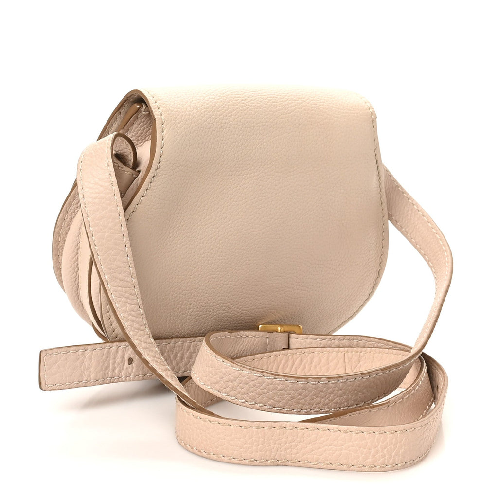 Calfskin Mini Marcie Round Crossbody Bag Root Beige