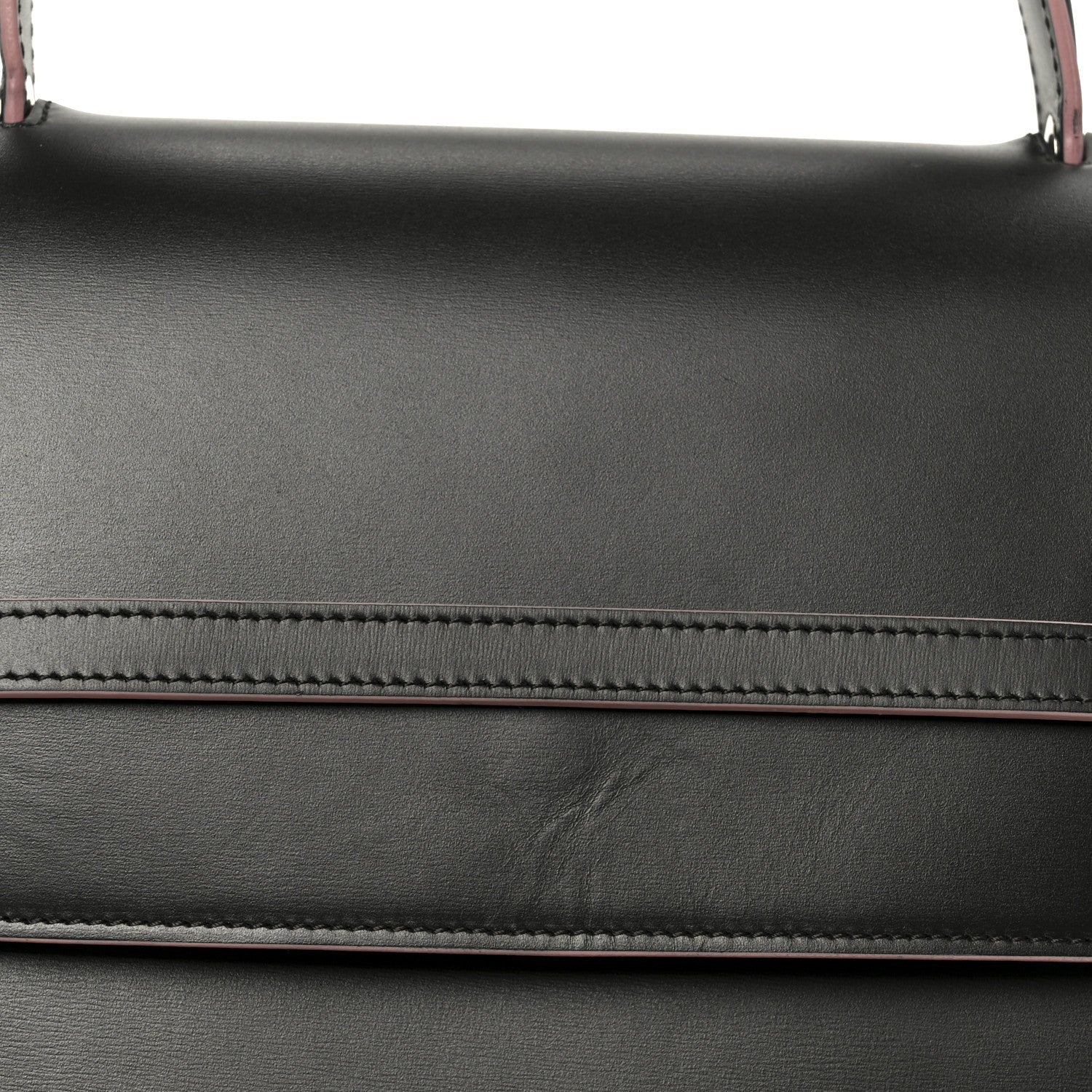 Smooth Calfskin Mini Belt Bag Dark Grey Pink