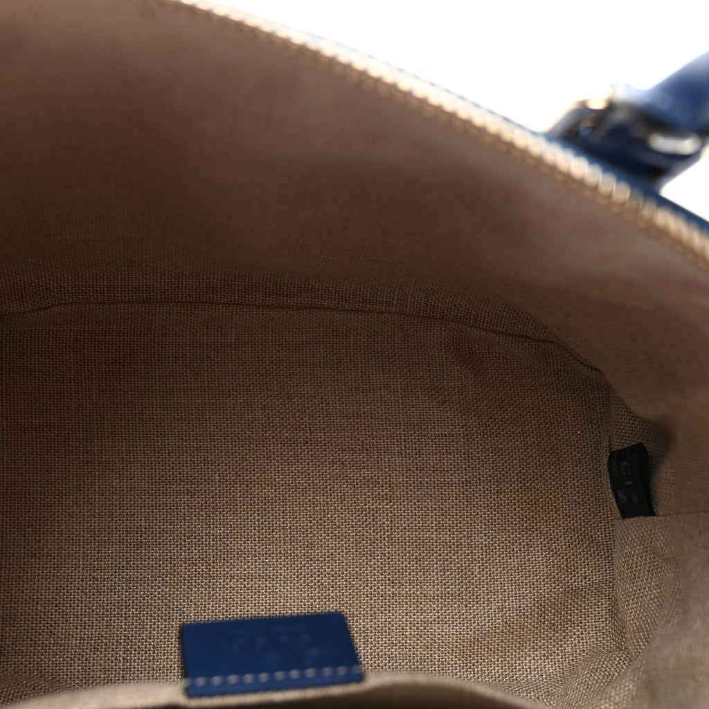 Soft Microguccissima Mini Dome Bag Blue