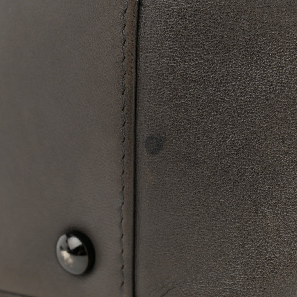 Lambskin Studded Accordion CC Flap Grey