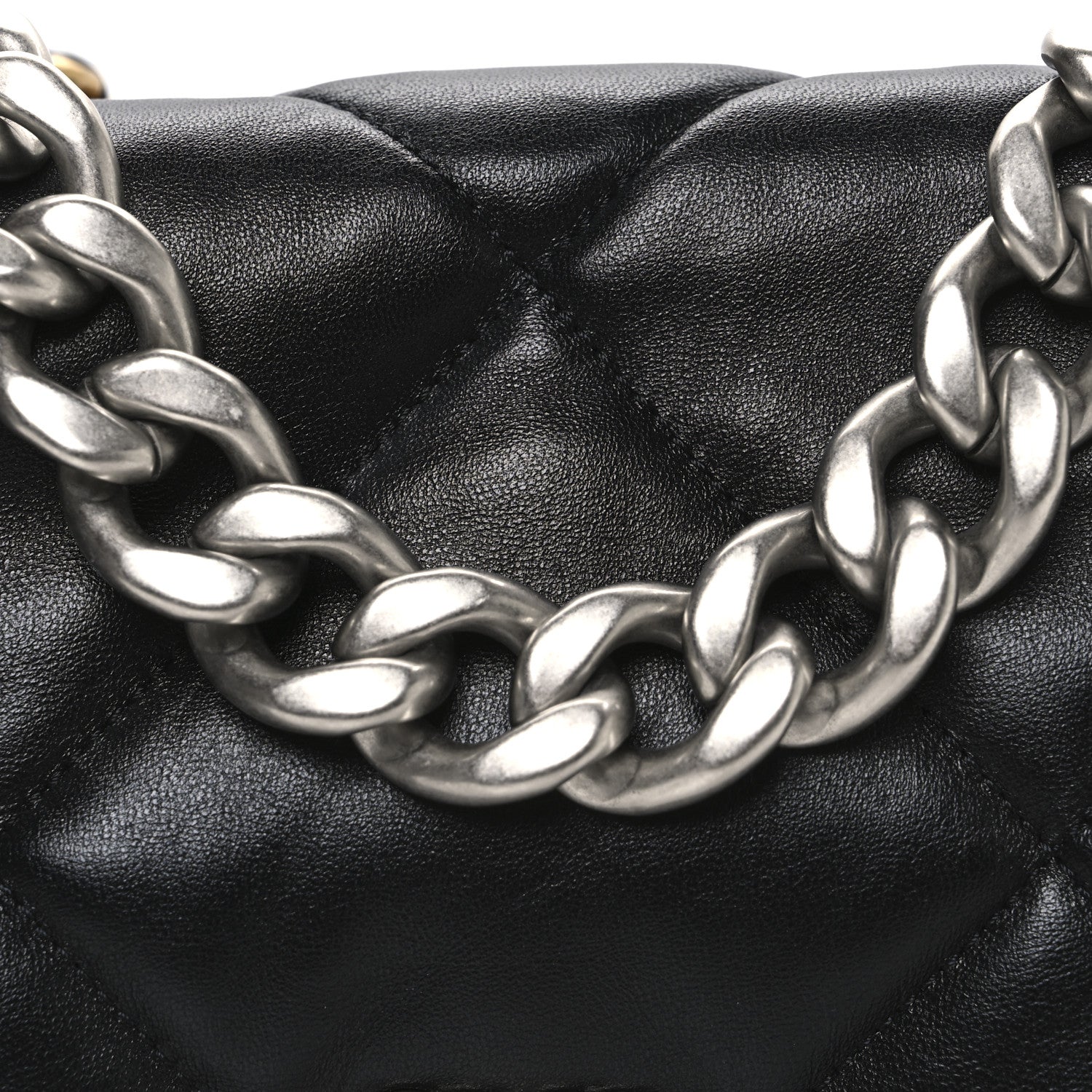 Lambskin Quilted Large Chanel 19 Flap Black