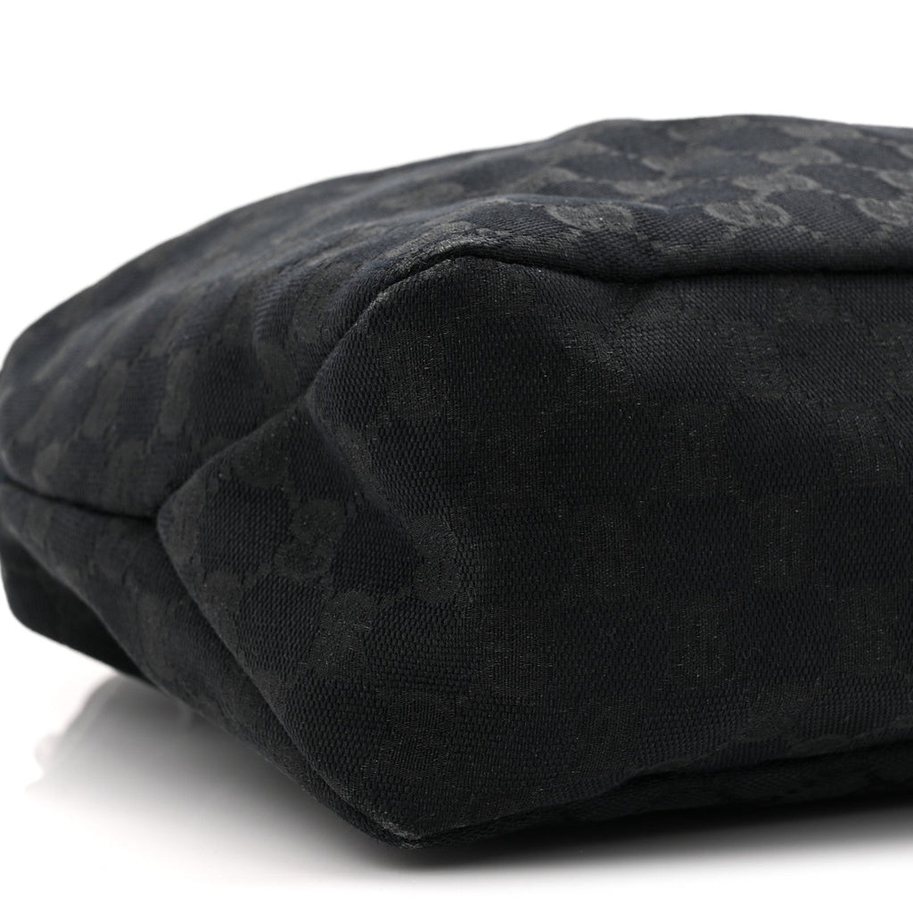 Monogram Medium Horsebit Chain Hobo Black