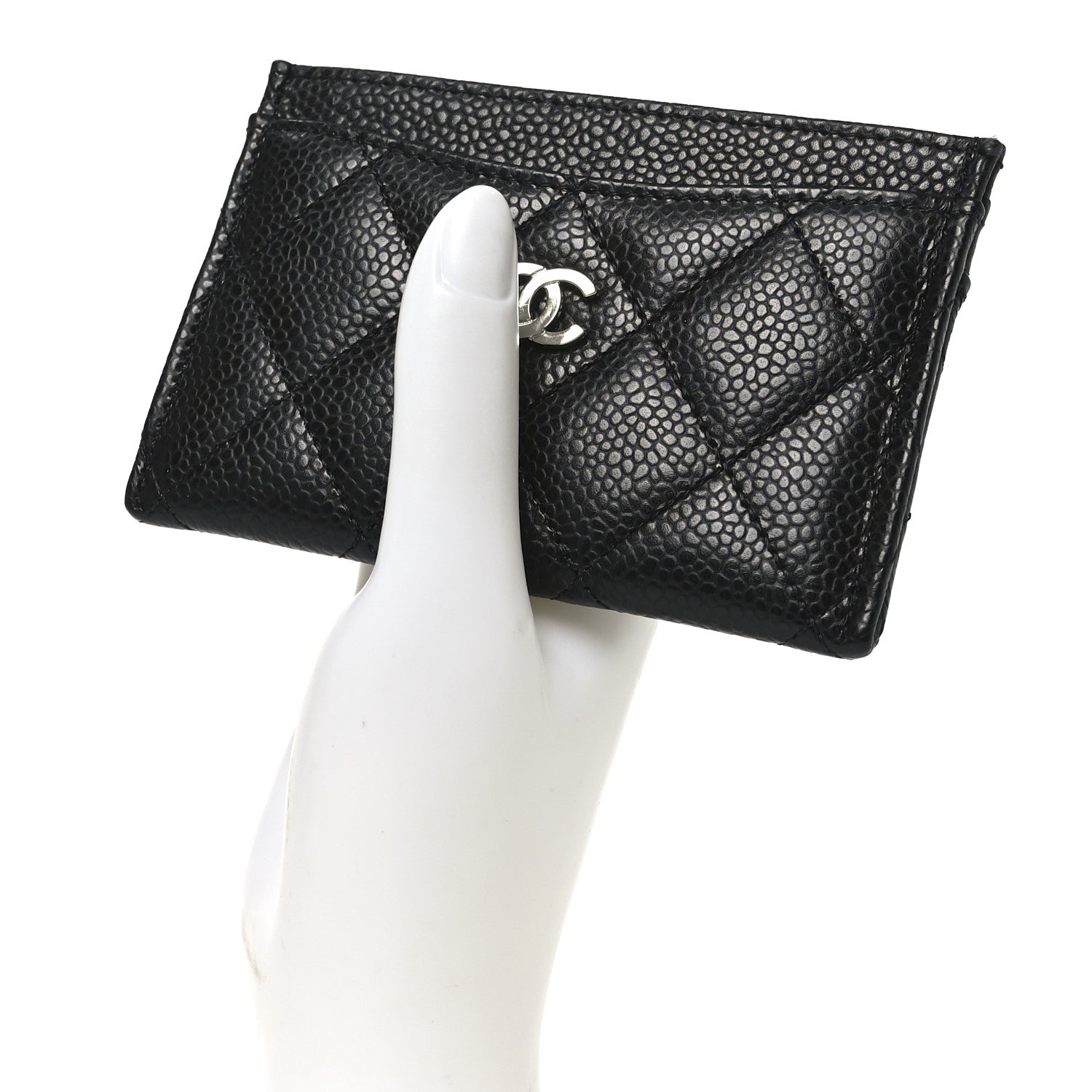 Caviar Quilted  Holder Black