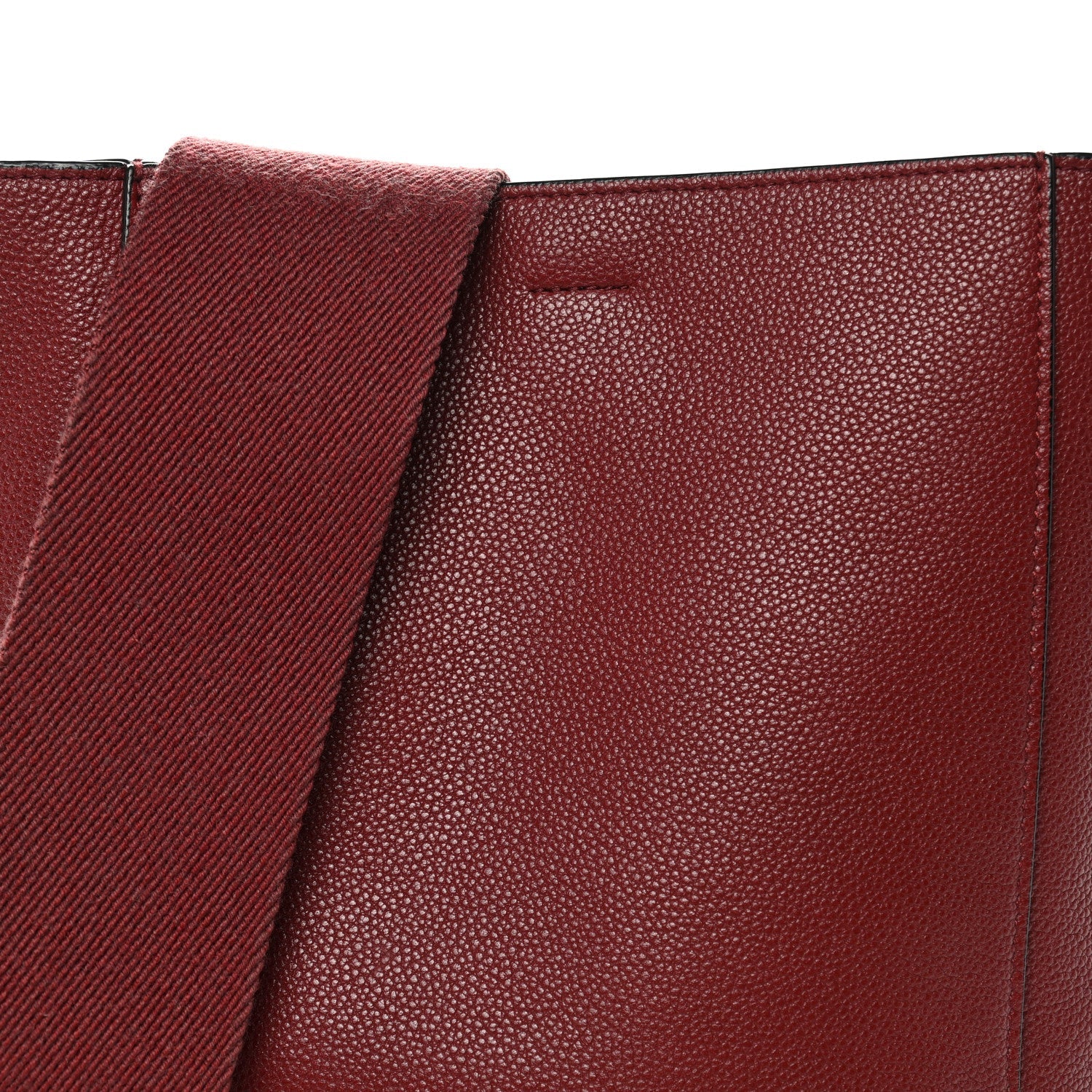 Soft Grained Calfskin Small Sangle Bucket Bag Burgundy