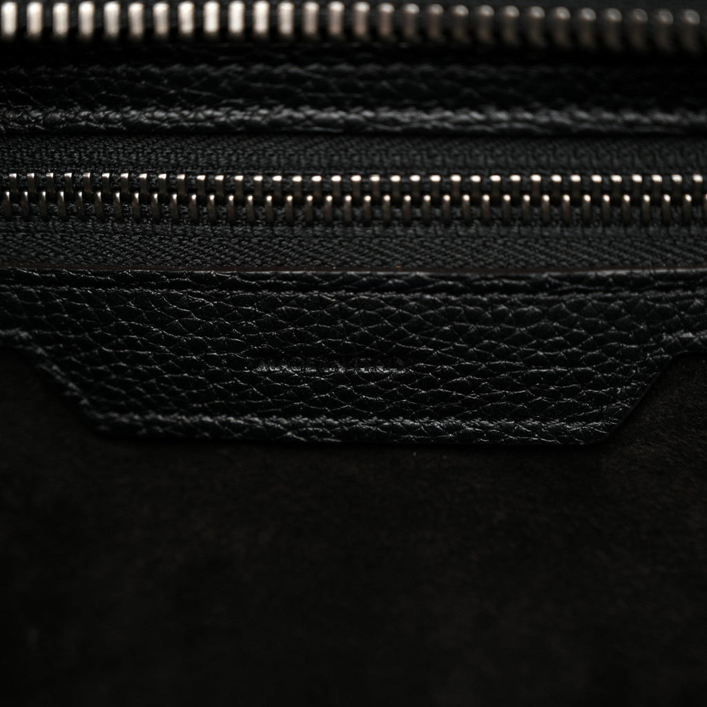 Drummed Calfskin Micro Luggage Black
