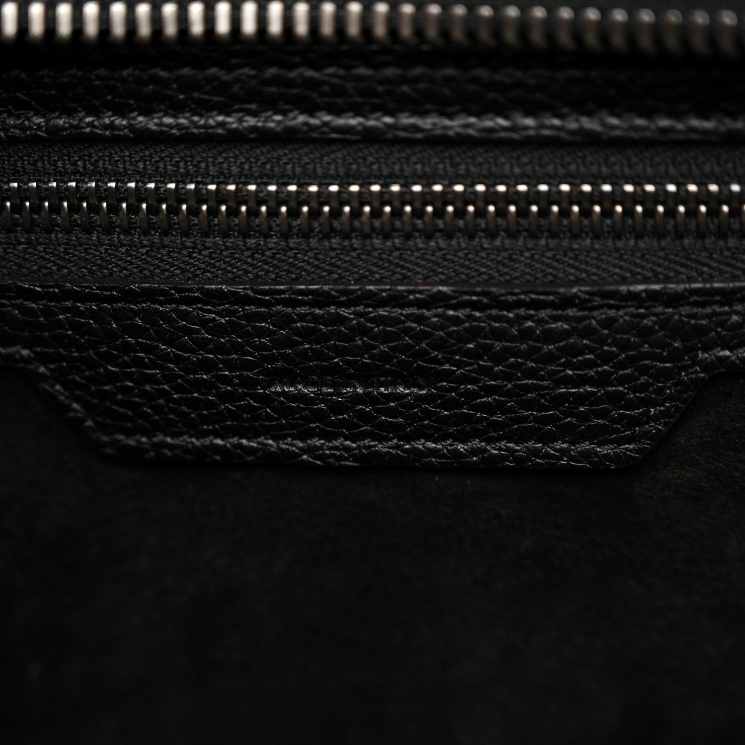 Drummed Calfskin Micro Luggage Black