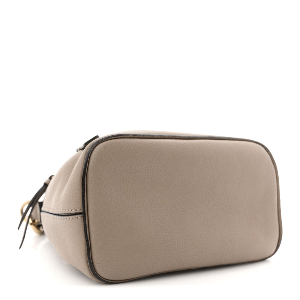 Suede Calfskin Mini Faye Backpack Motty Grey
