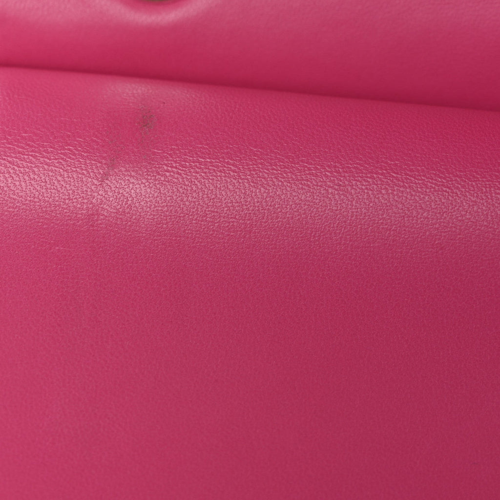 Lambskin Quilted Medium Double Flap Pink