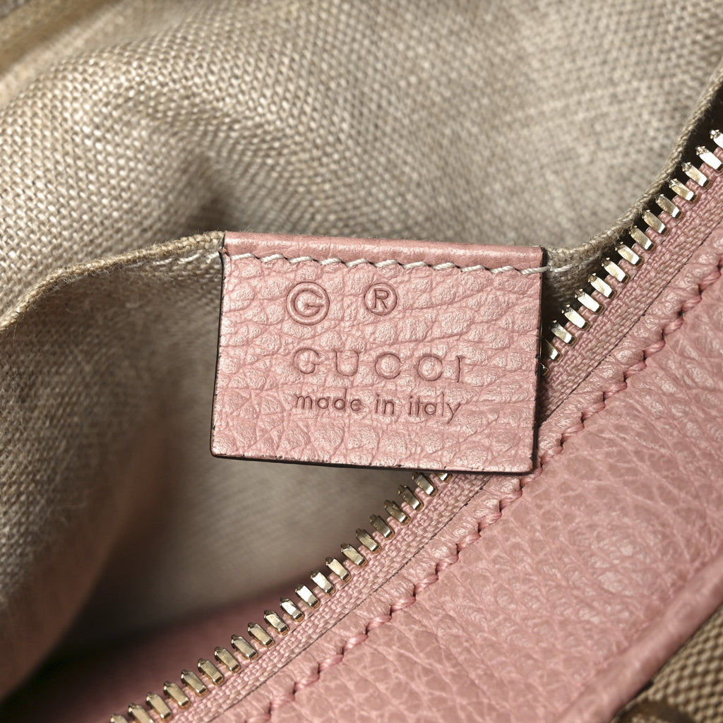 Monogram Mini Bree Messenger Bag Beige Soft Pink