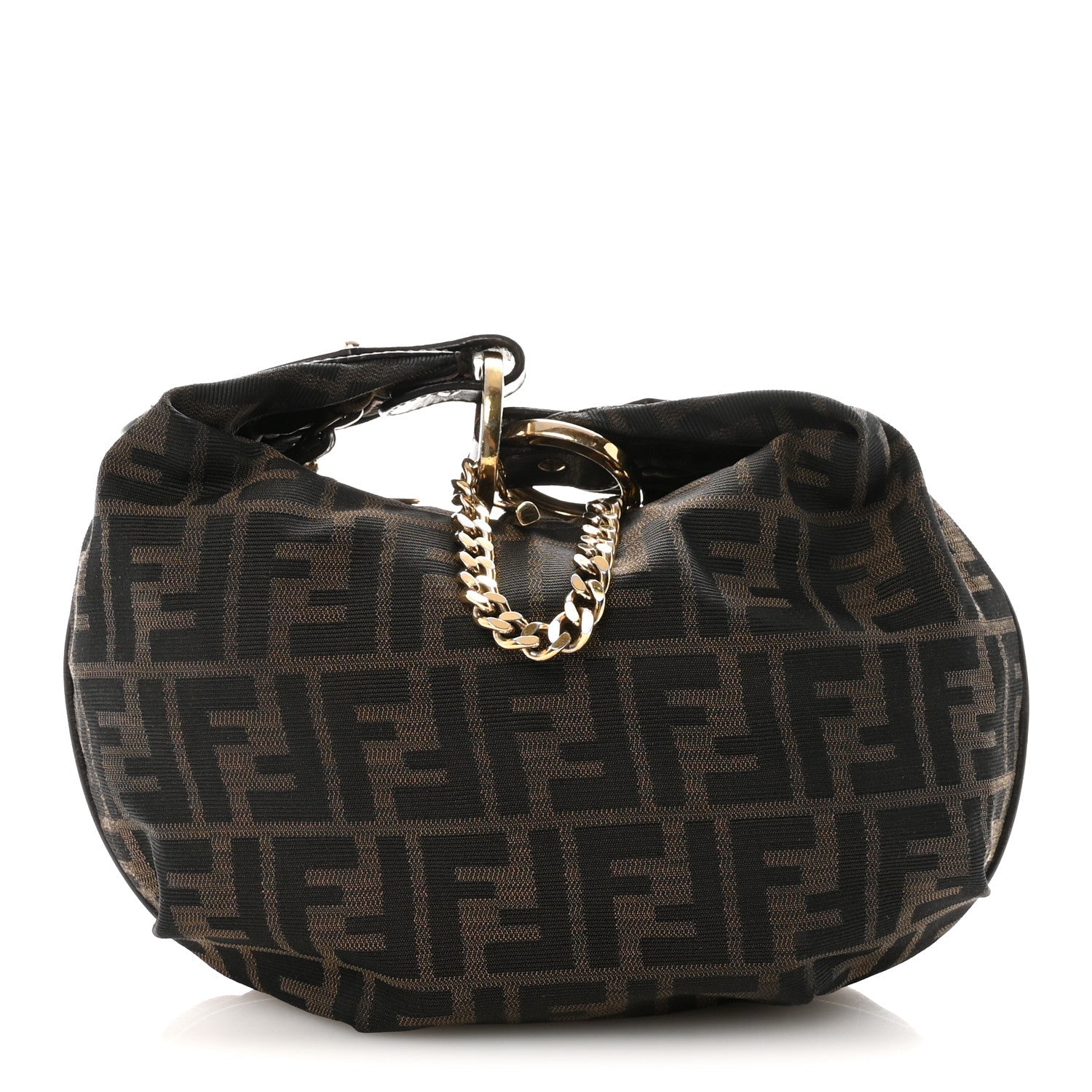Zucca Small Chef Chain Hobo Tobacco