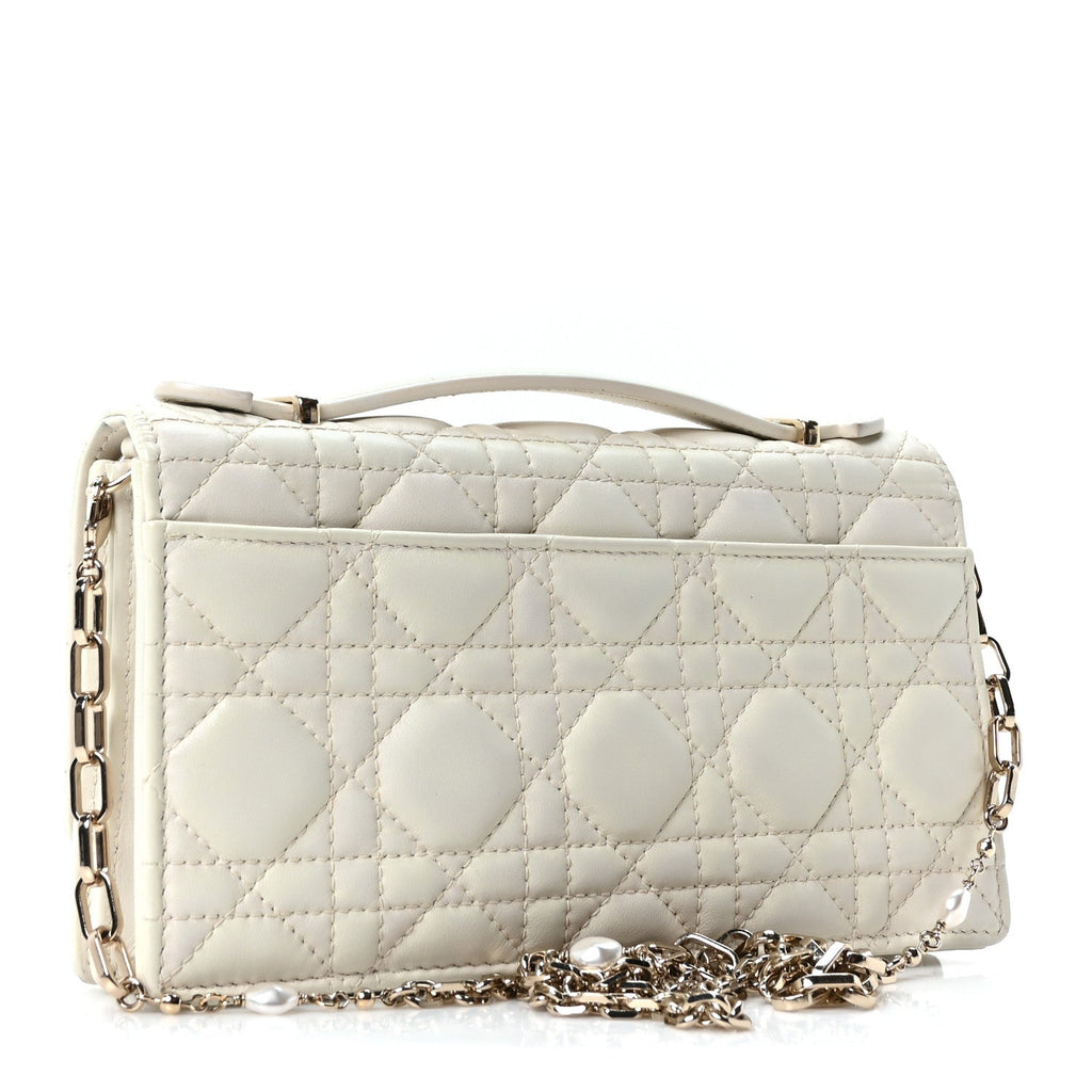 Lambskin Cannage Mini My Dior Bag Latte