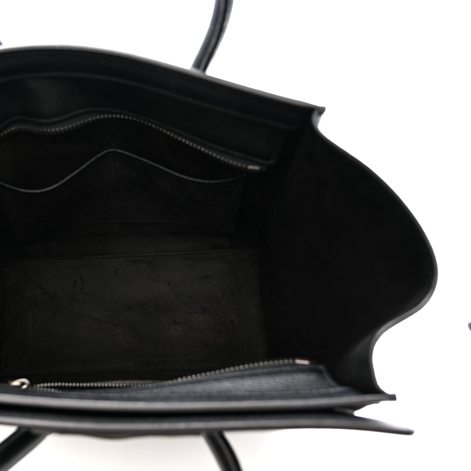 Drummed Calfskin Micro Luggage Black