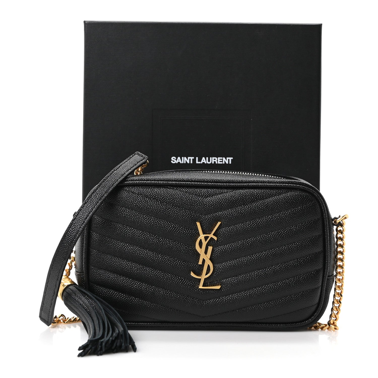 Grain De Poudre Matelasse Monogram Mini Lou Camera Bag Black