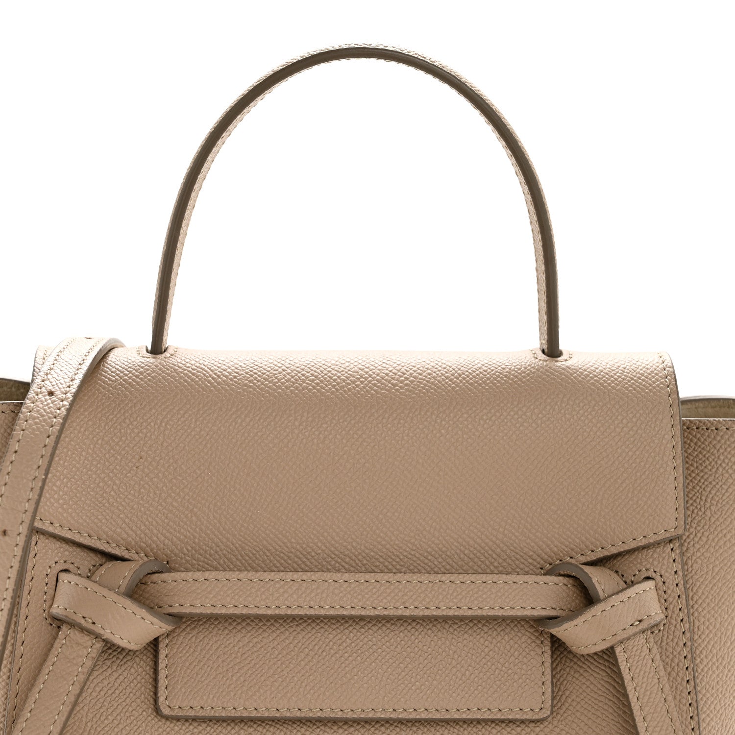Grained Calfskin Nano Belt Bag Light Taupe