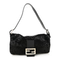 Sequin Beaded Baguette Black