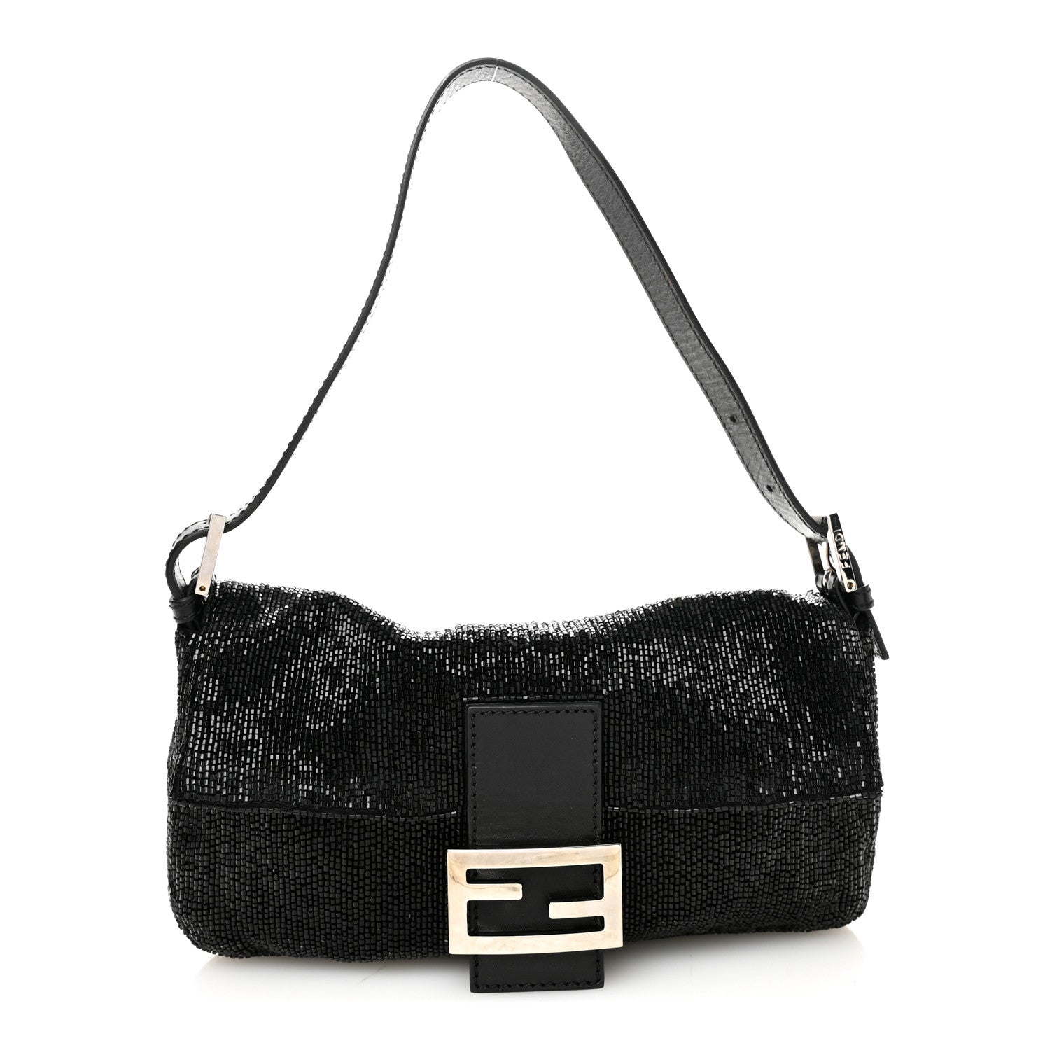 Sequin Beaded Baguette Black
