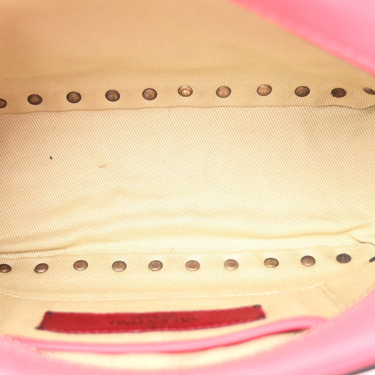 Calfskin Rockstud Camera Crossbody Bag Deep Rose