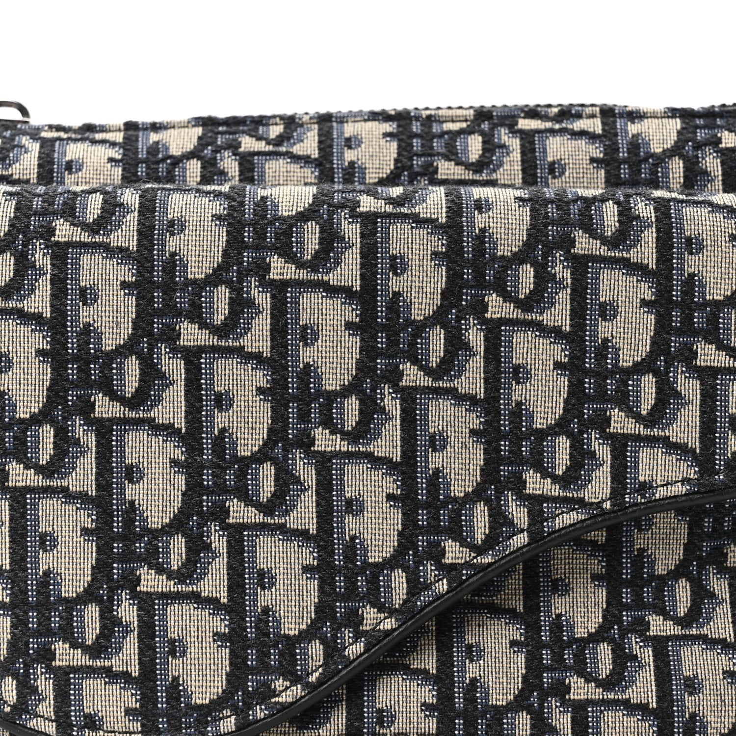 Oblique World Tour Saddle Belt Bag Beige Black